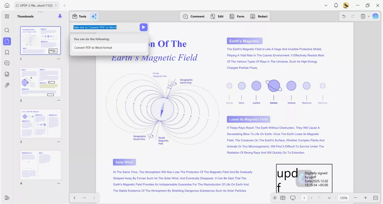 updf copilot agent access builtin features