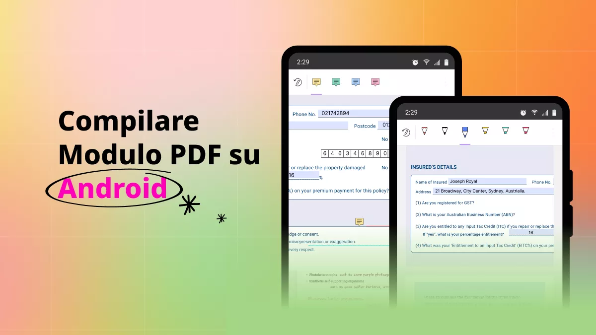 Tre modi per compilare modulo PDF su Android