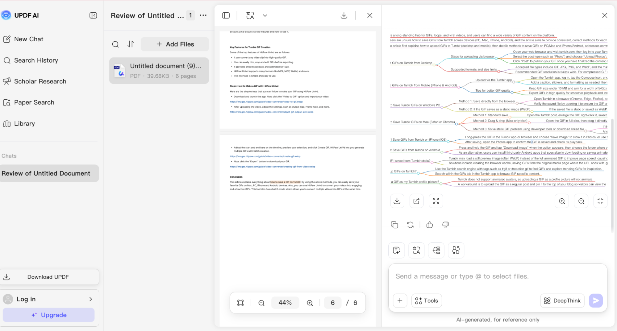 generate mind maps