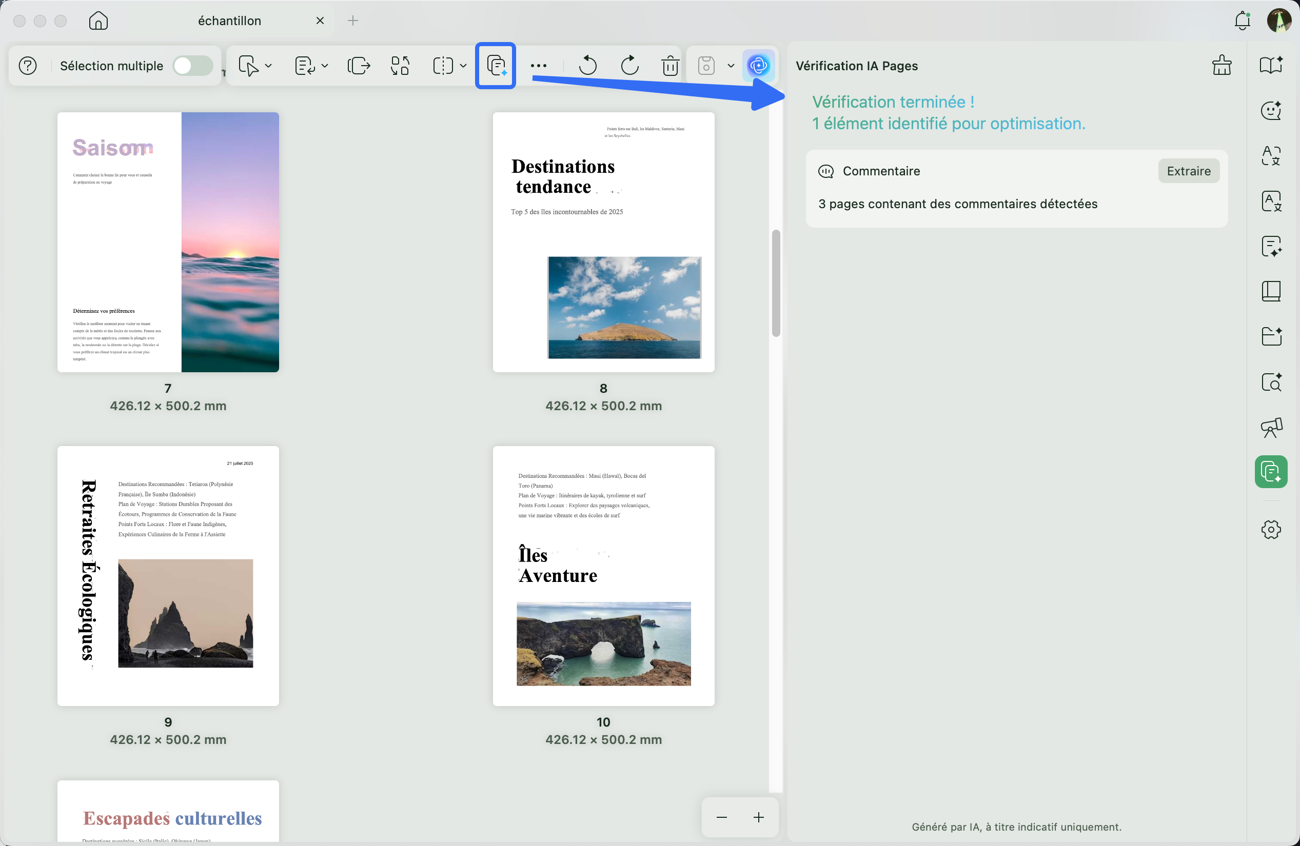 vérifier et gérer les pages avec l’IA UPDF