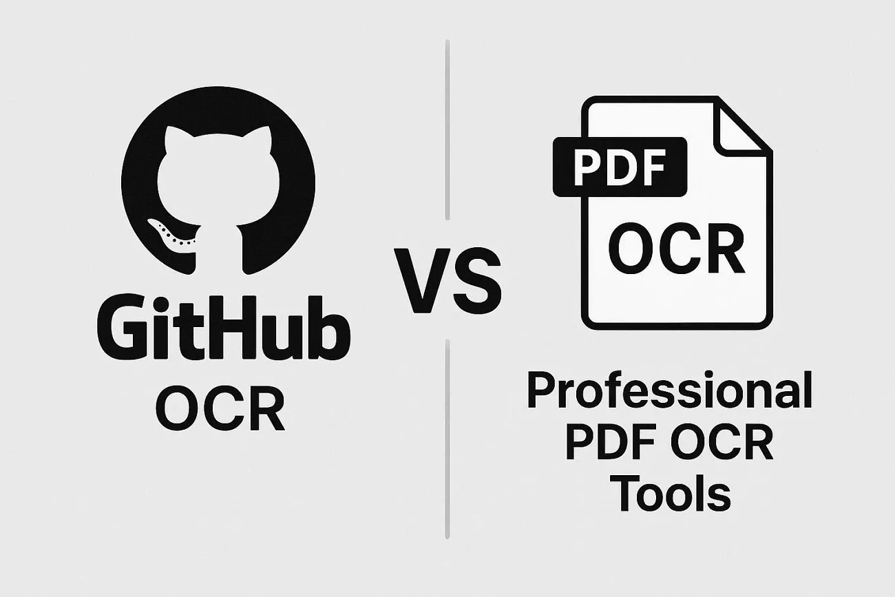 comparing github ocr pdf conversion tool