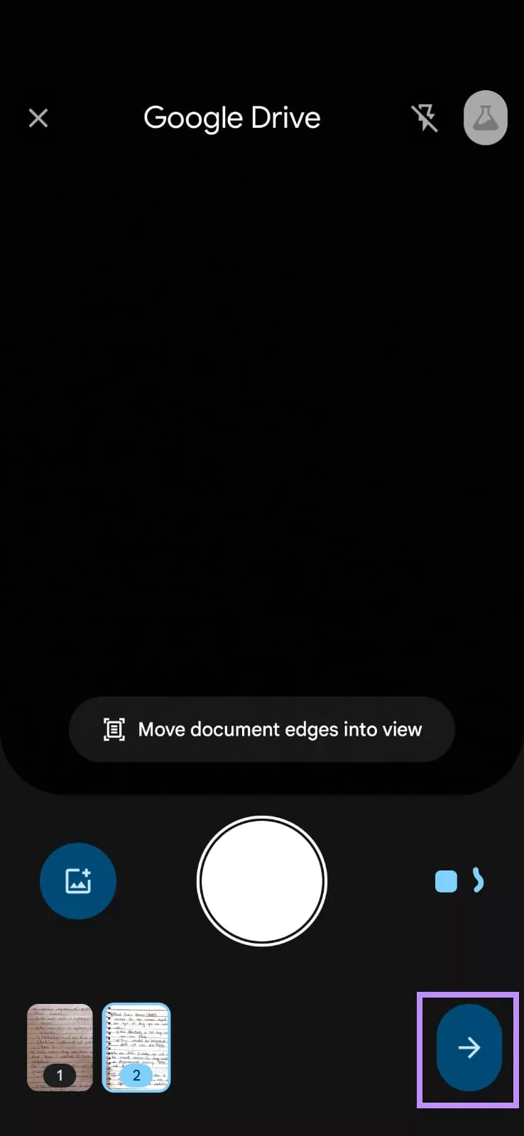  tap the right-pointed arrow