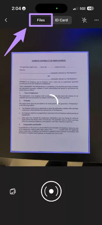  select the files mode and scan
