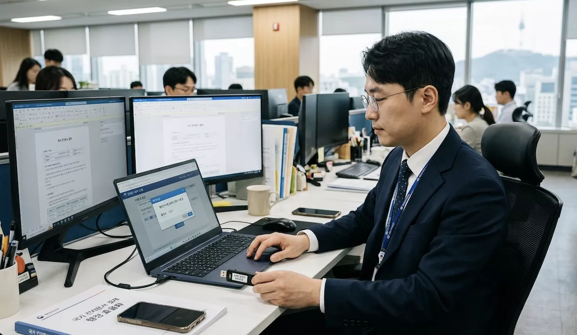 행정전자서명 개념을 이해하고 실제 업무에 적용해보는 모습