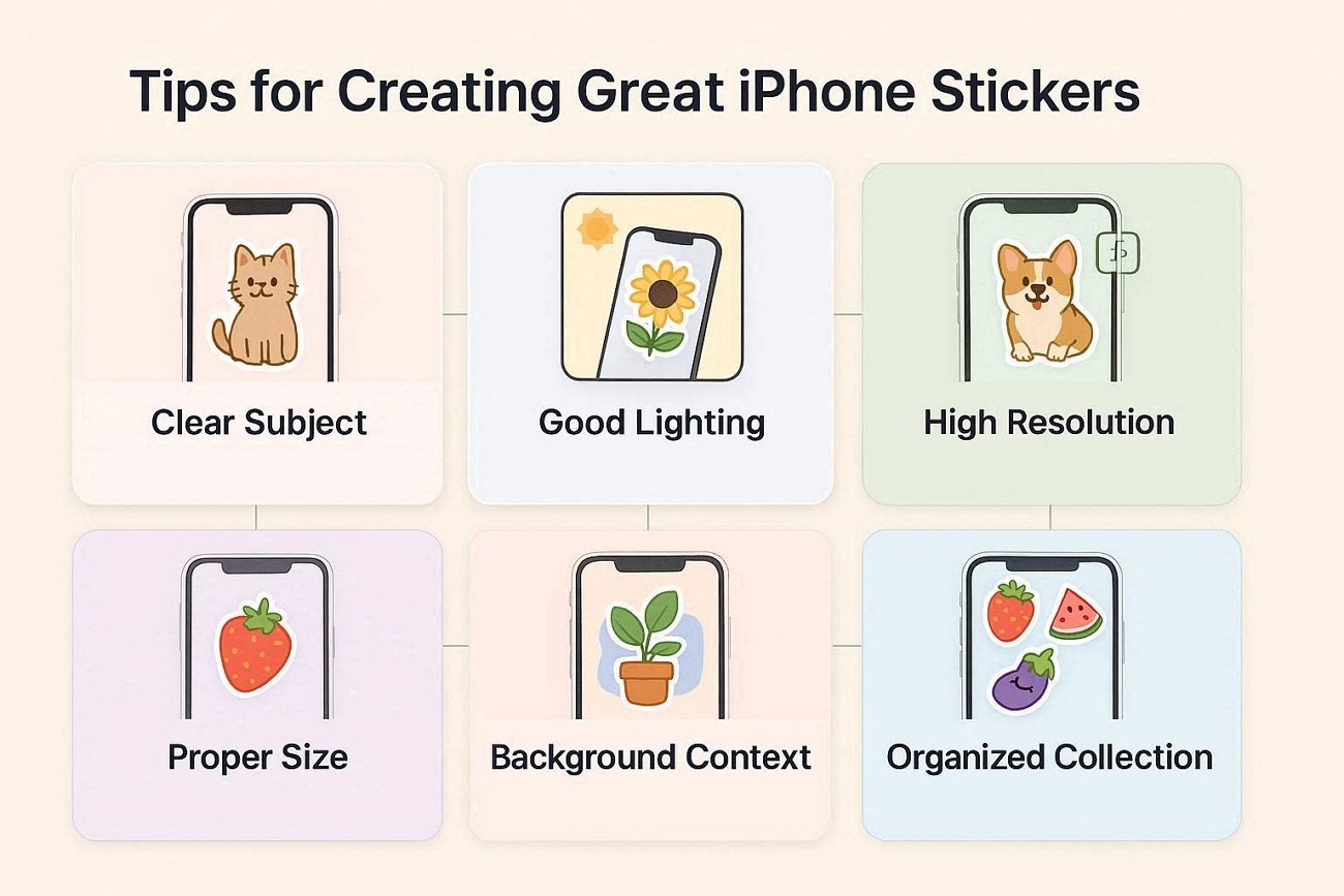 tips for cript iphone stickers
