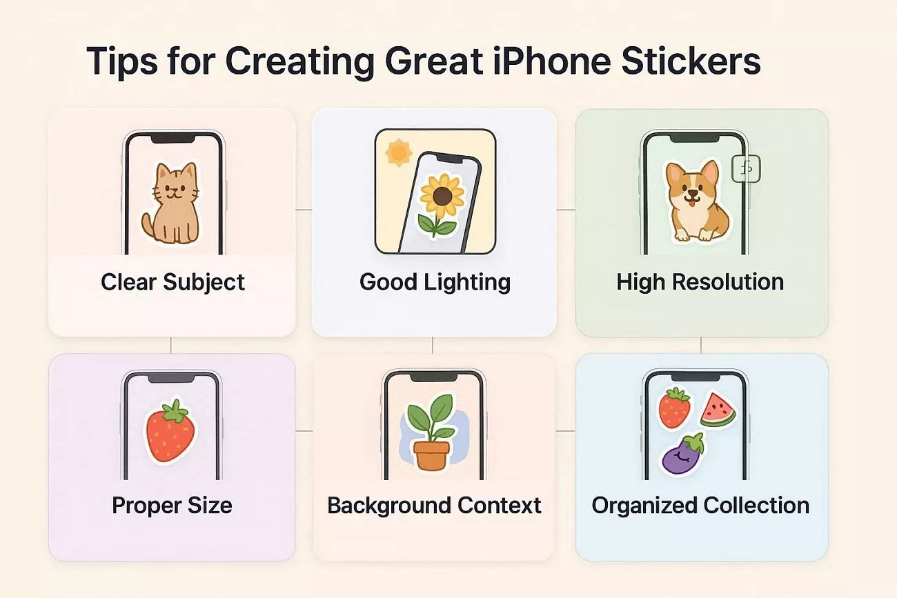 tips for cript iphone stickers