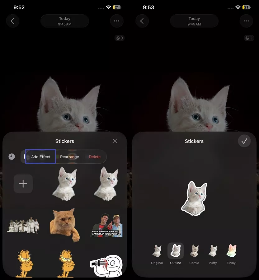 save created iphone sticker