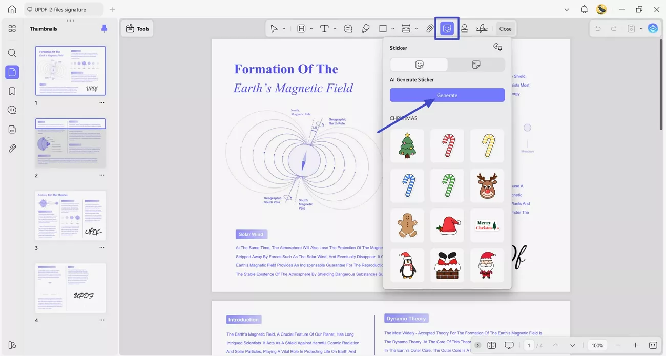 ai generate sticker updf