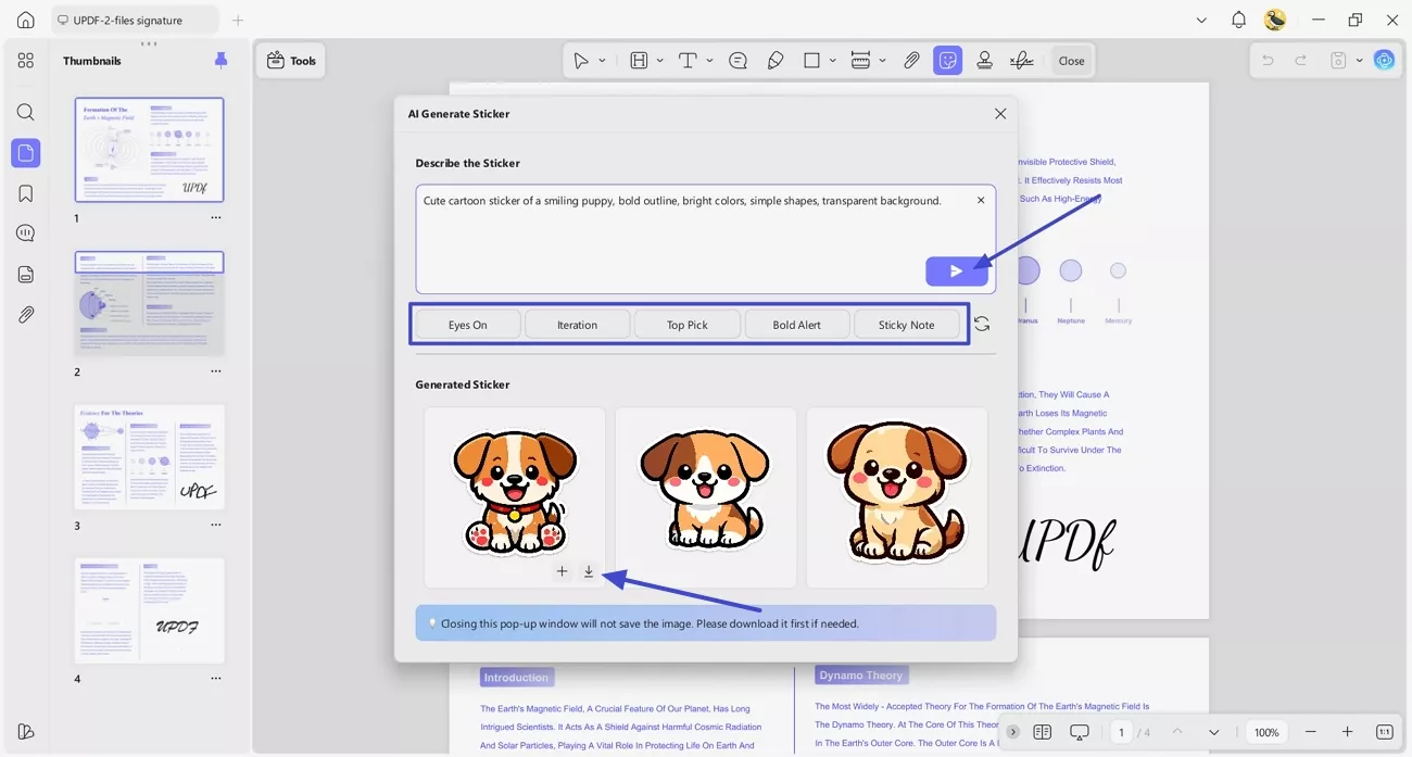download updf sticker image