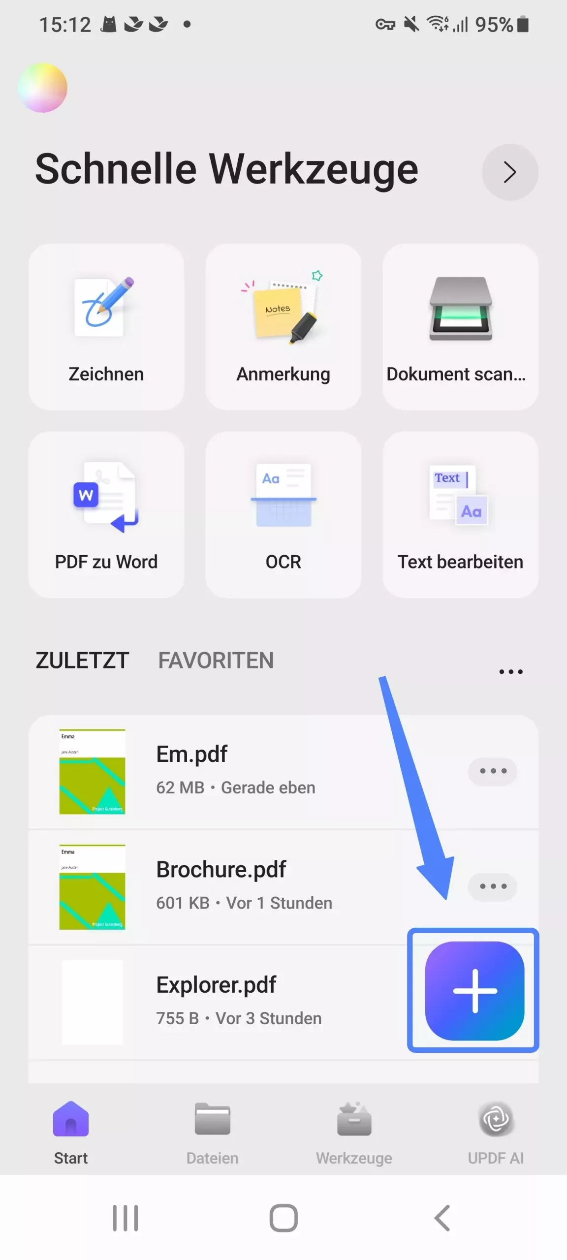 PDF-Dokument zu importieren