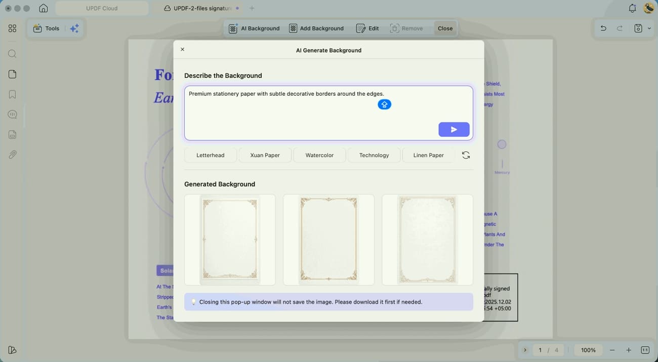 add remove pdf backgrounds updf mac