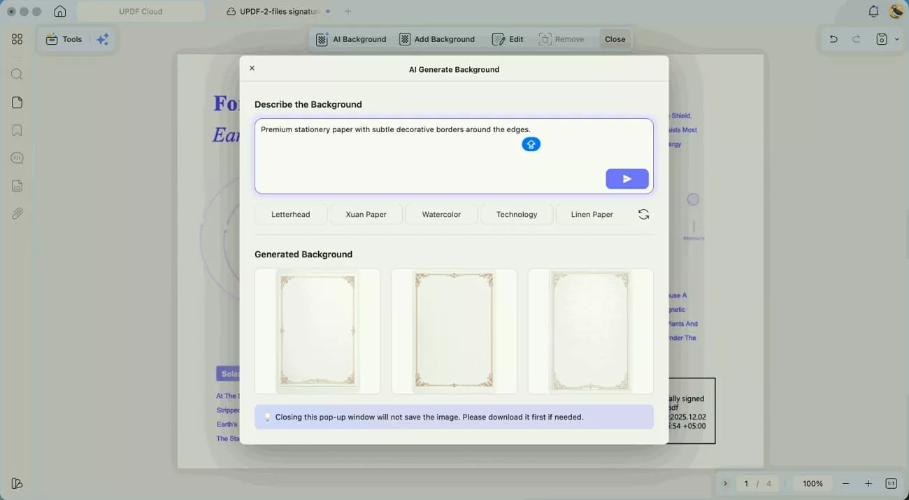 add remove pdf backgrounds updf mac