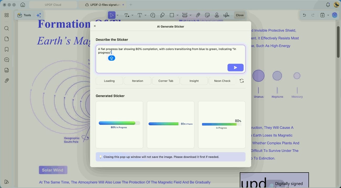  create ai sticker with text prompts