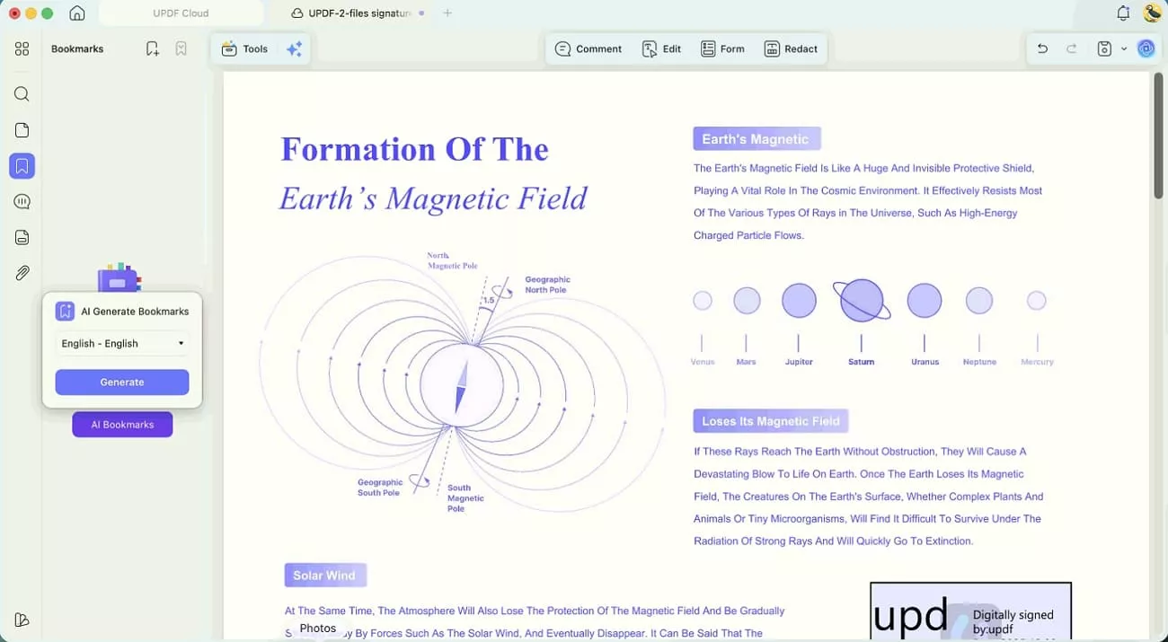 create ai powered bookmarks updf mac