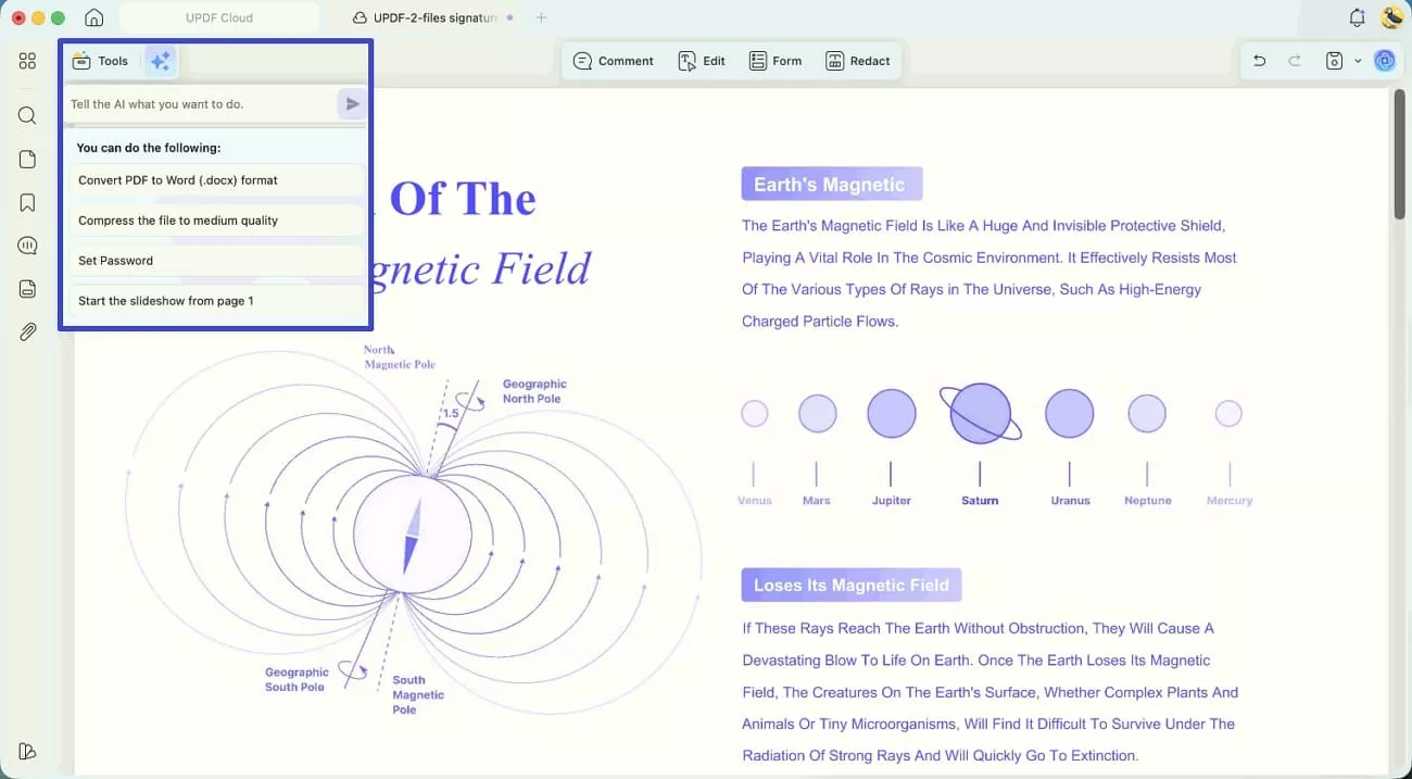 updf copilot agent perform pdf task