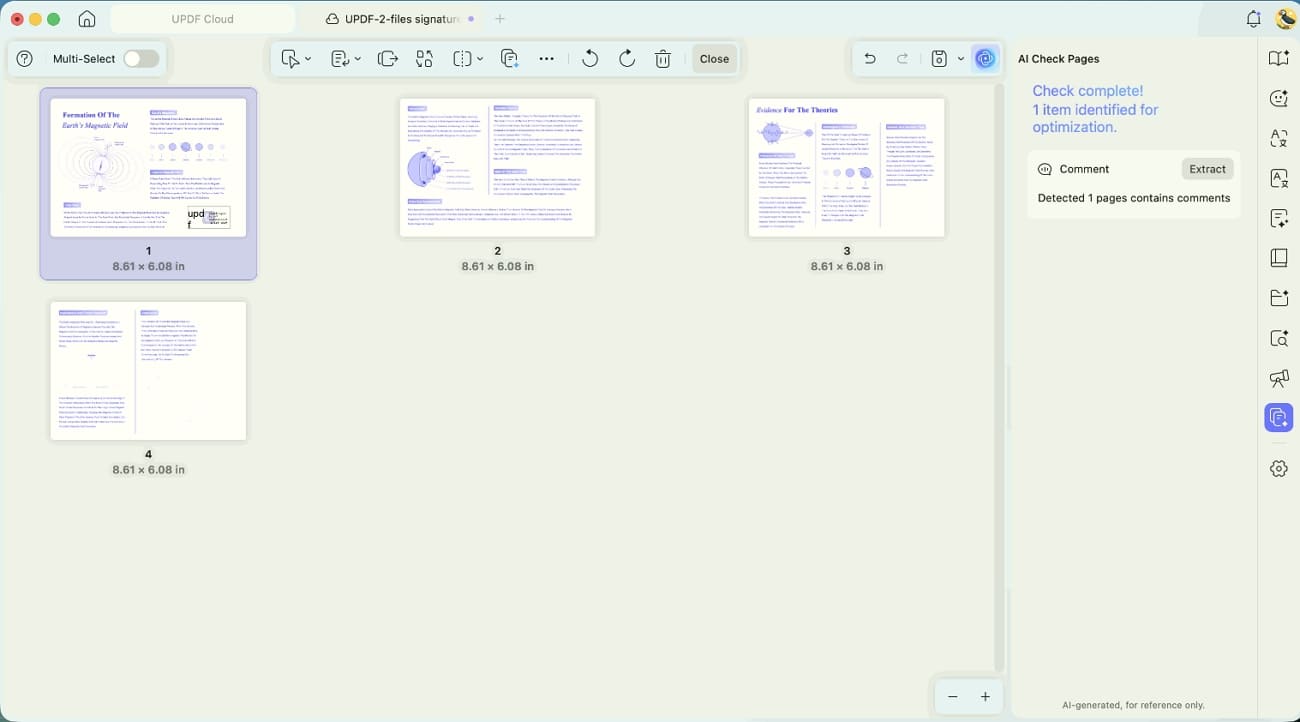 organize pdf pages ai page agent