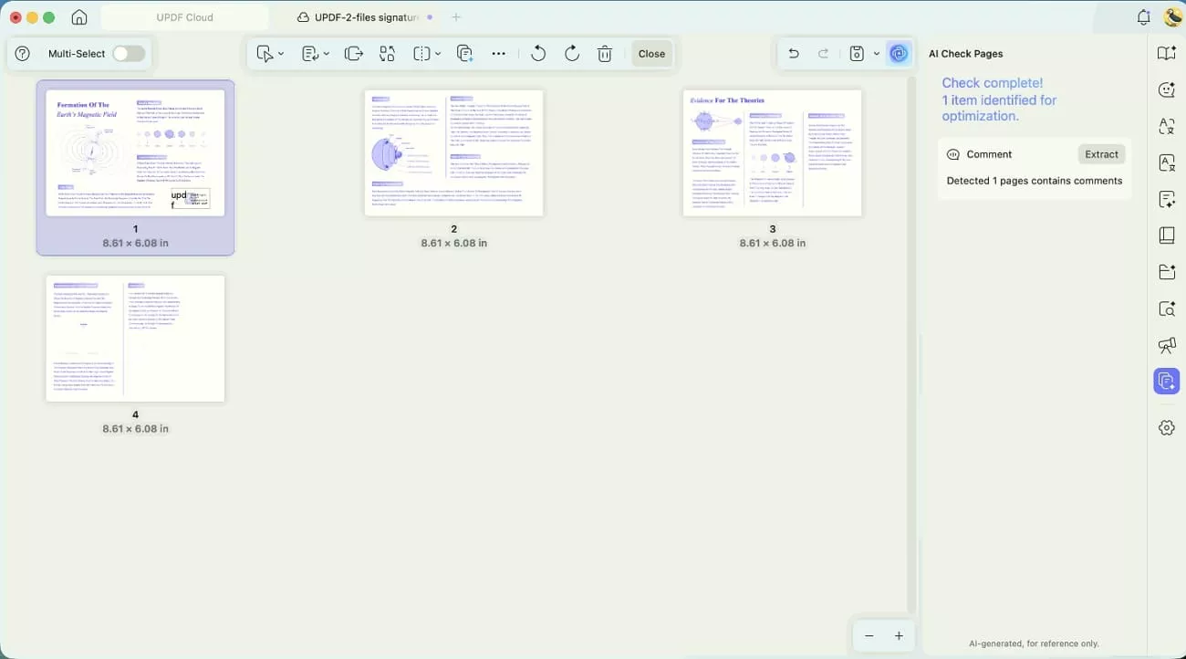 organize pdf pages ai page agent