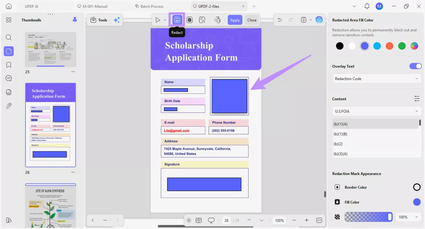  redact text and images