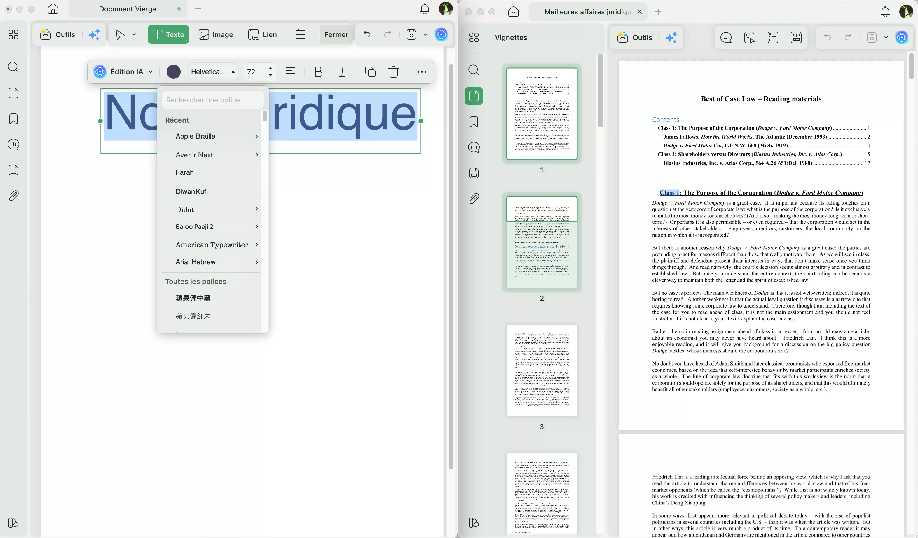 Modifiez votre fichier de note juridique.
