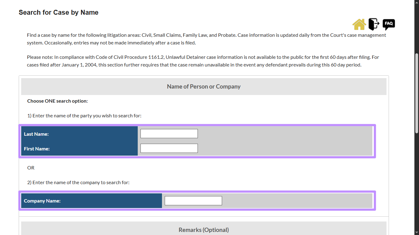 enter name of party or organization