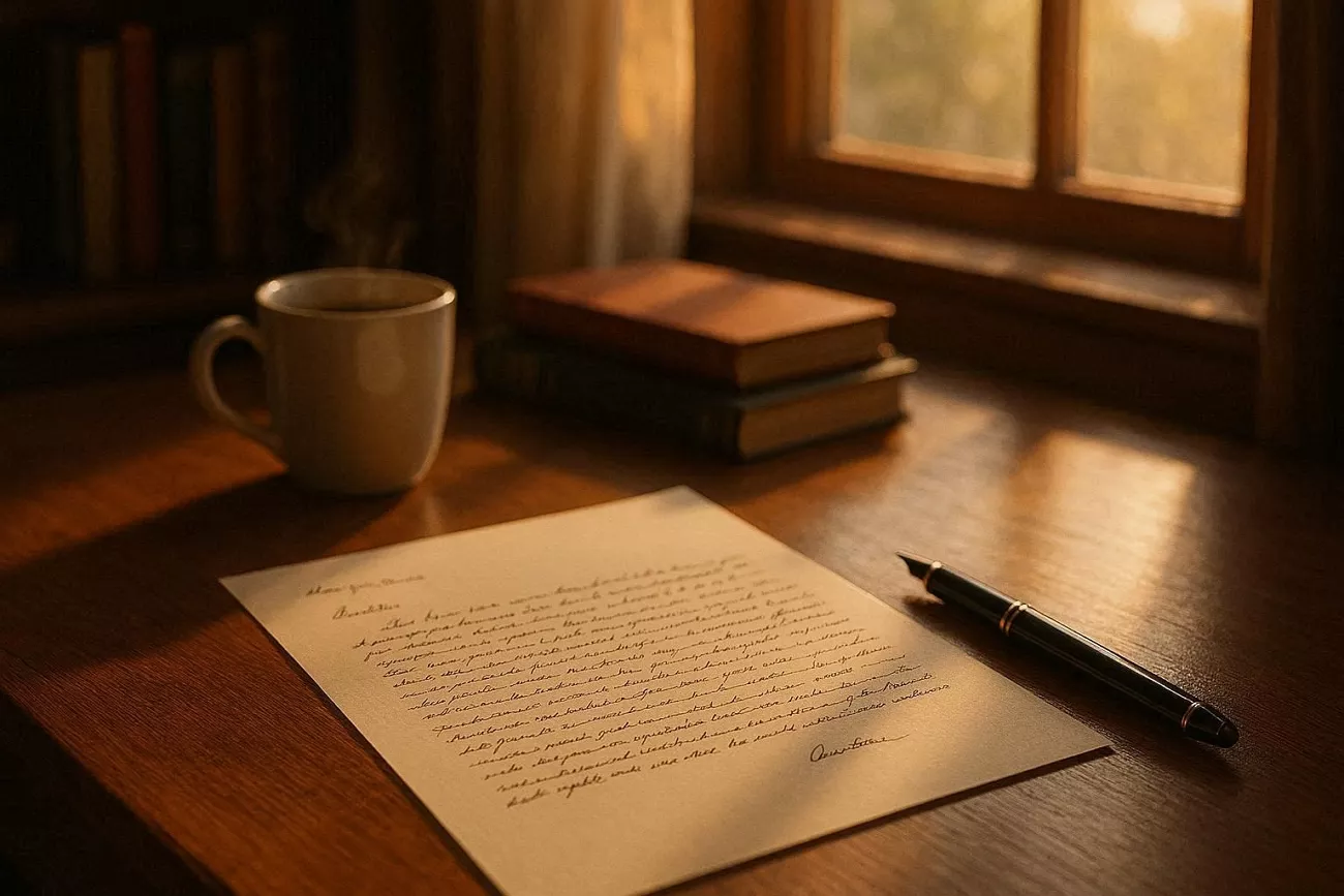 learning how write letter continued interest