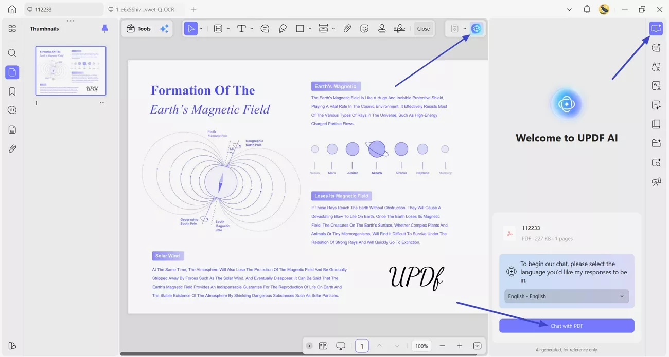 updf ai chat assistant