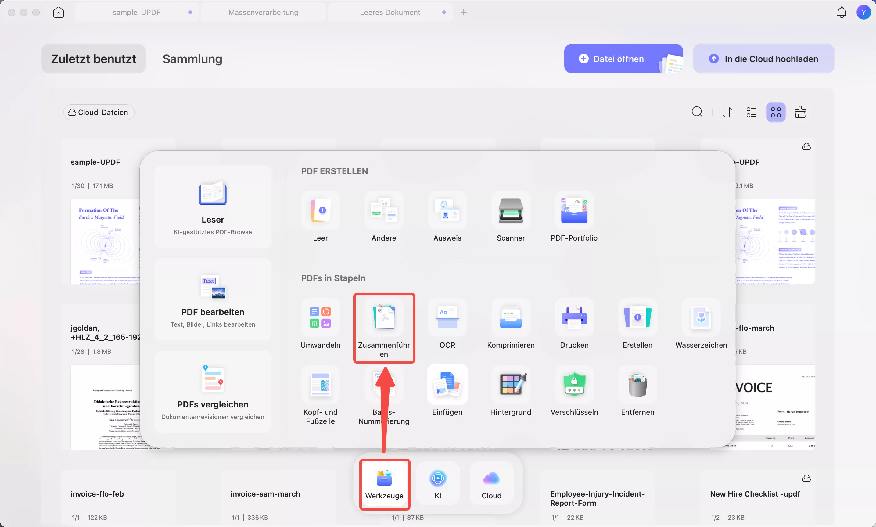 So fügen Sie mehrere PDF-Dateien zu einer einzigen mehrseitigen PDF-Datei zusammen