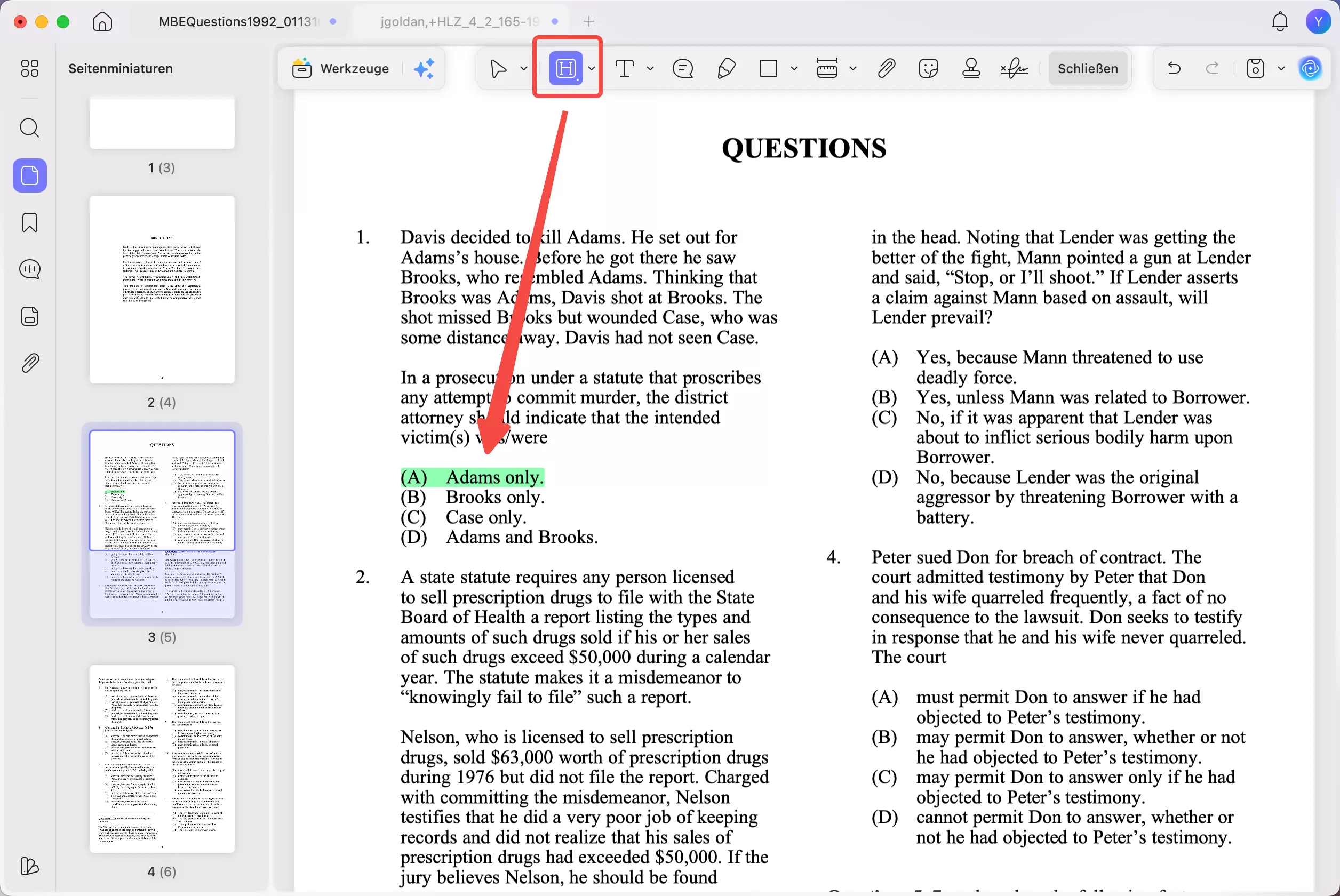  Löse die MBE-Übungsaufgaben