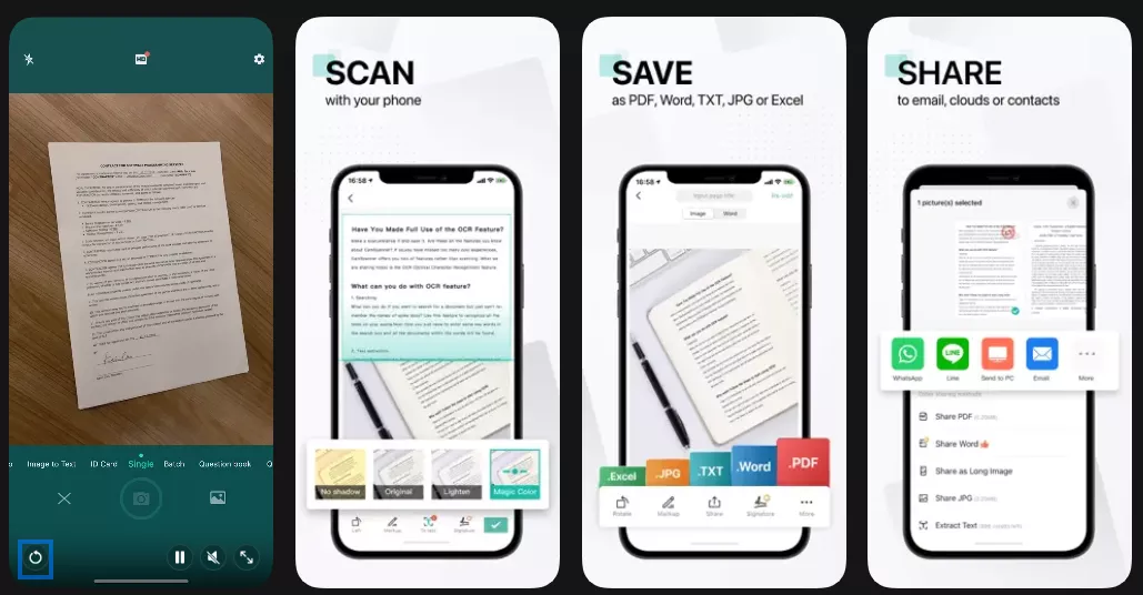 camscanner interface