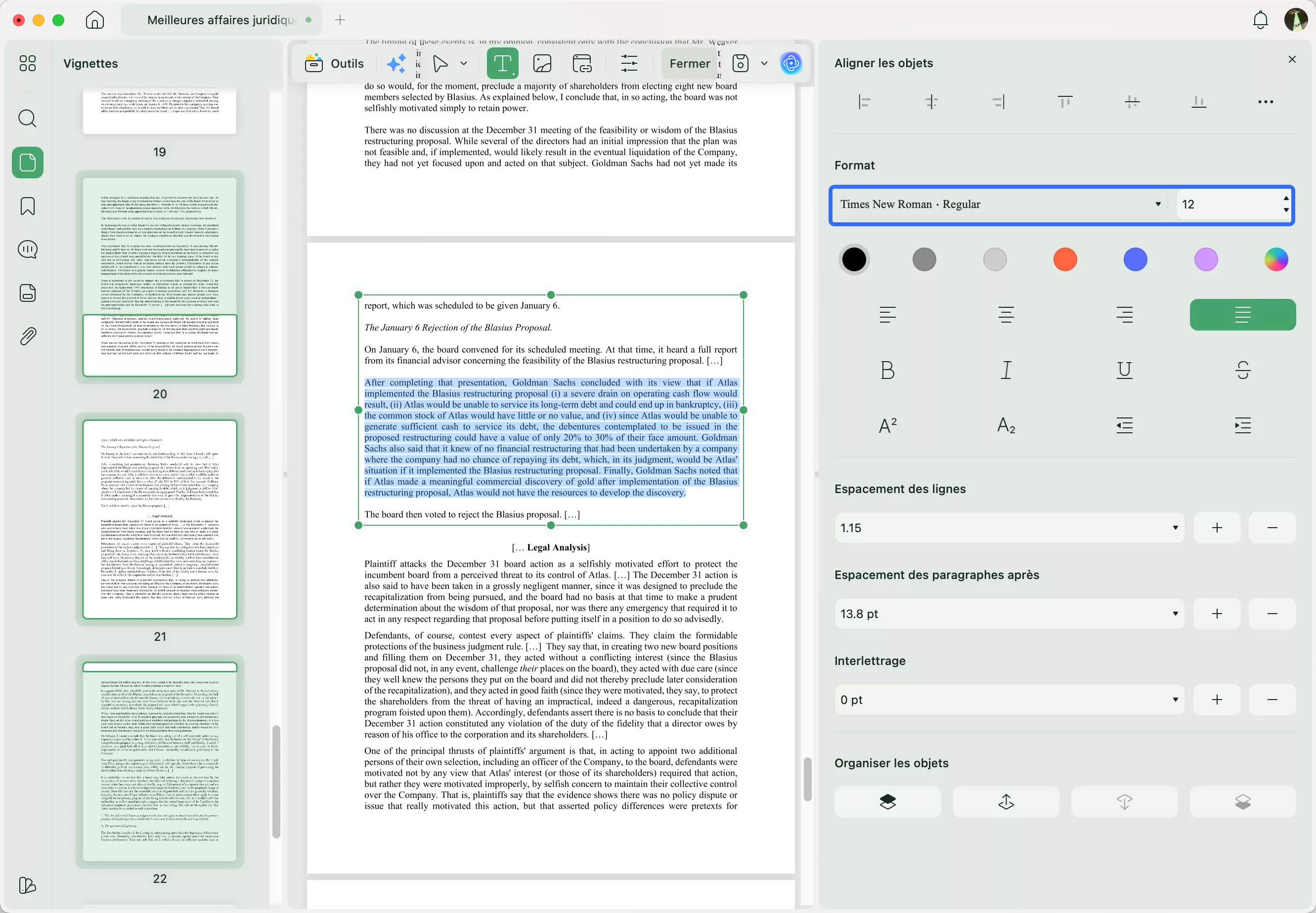 Modifier le style et la taille de la police