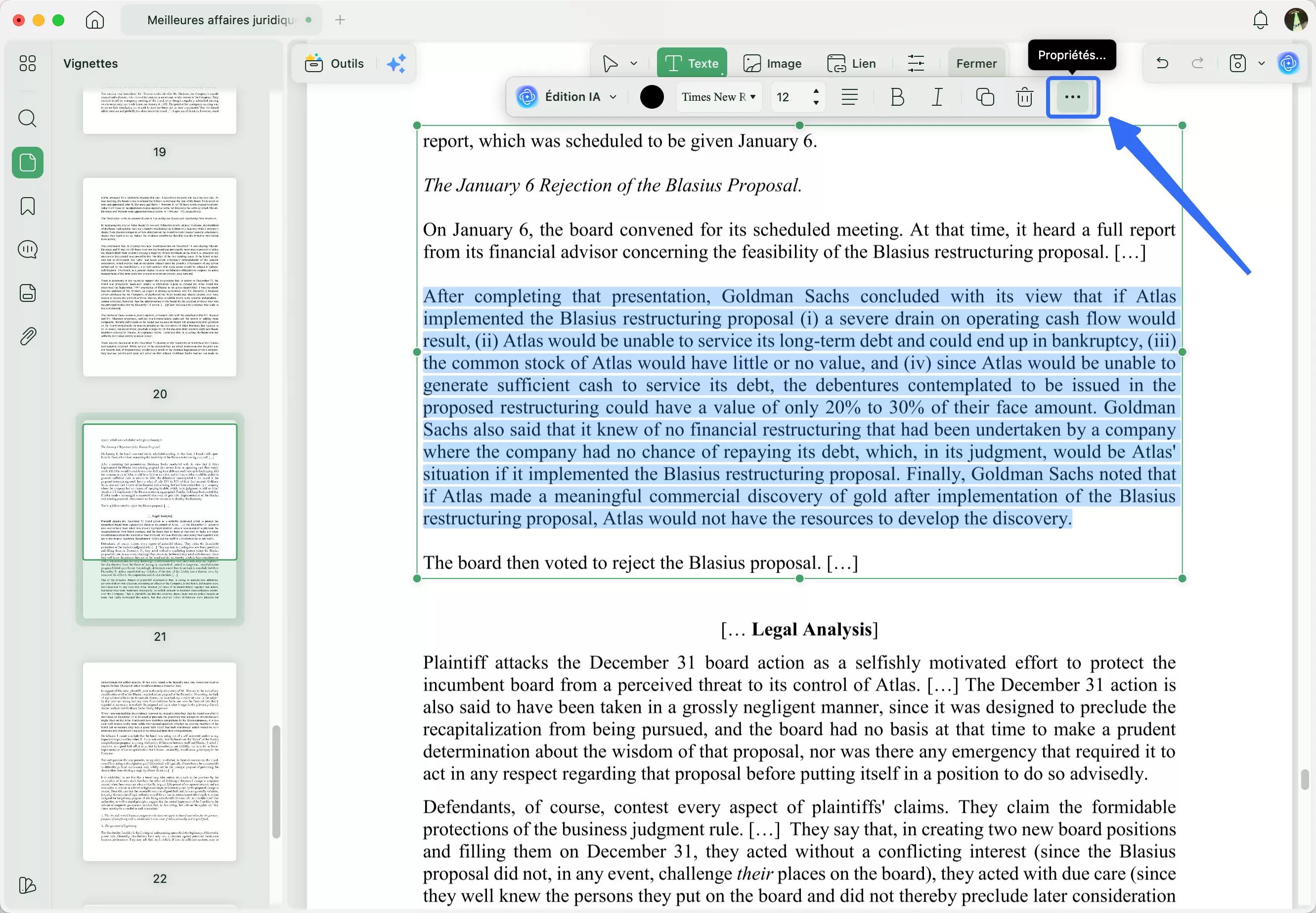 Accéder à davantage de fonctionnalités d'édition