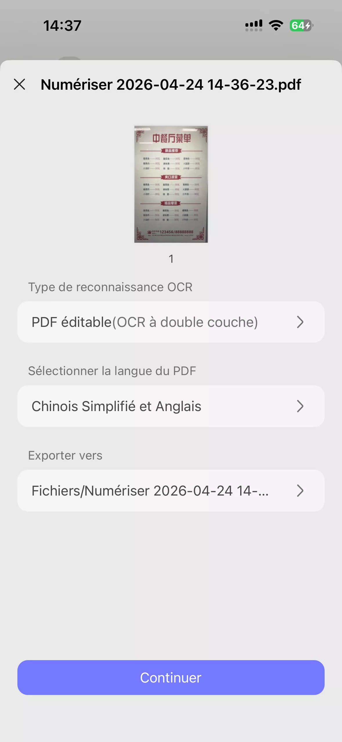Numériser des documents avec UPDF sur ios
