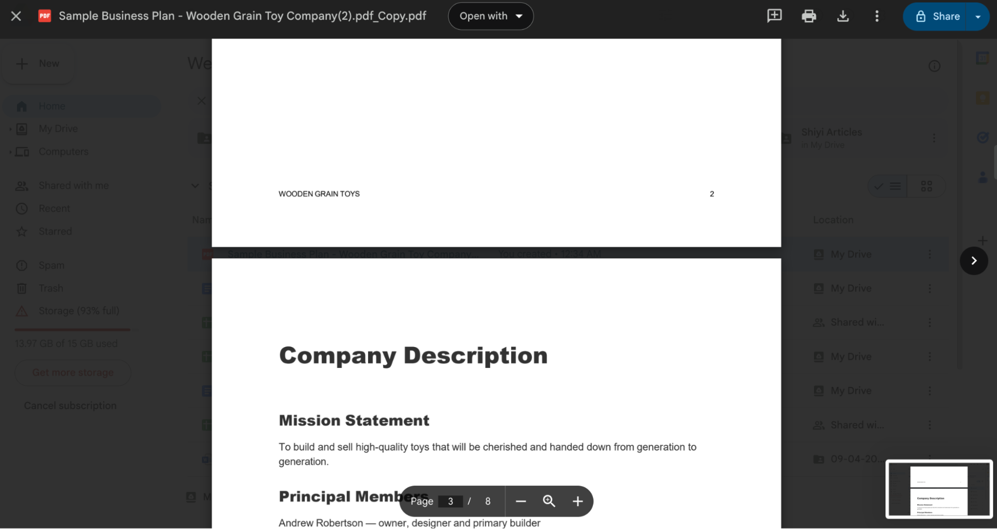 open pdf with google drive