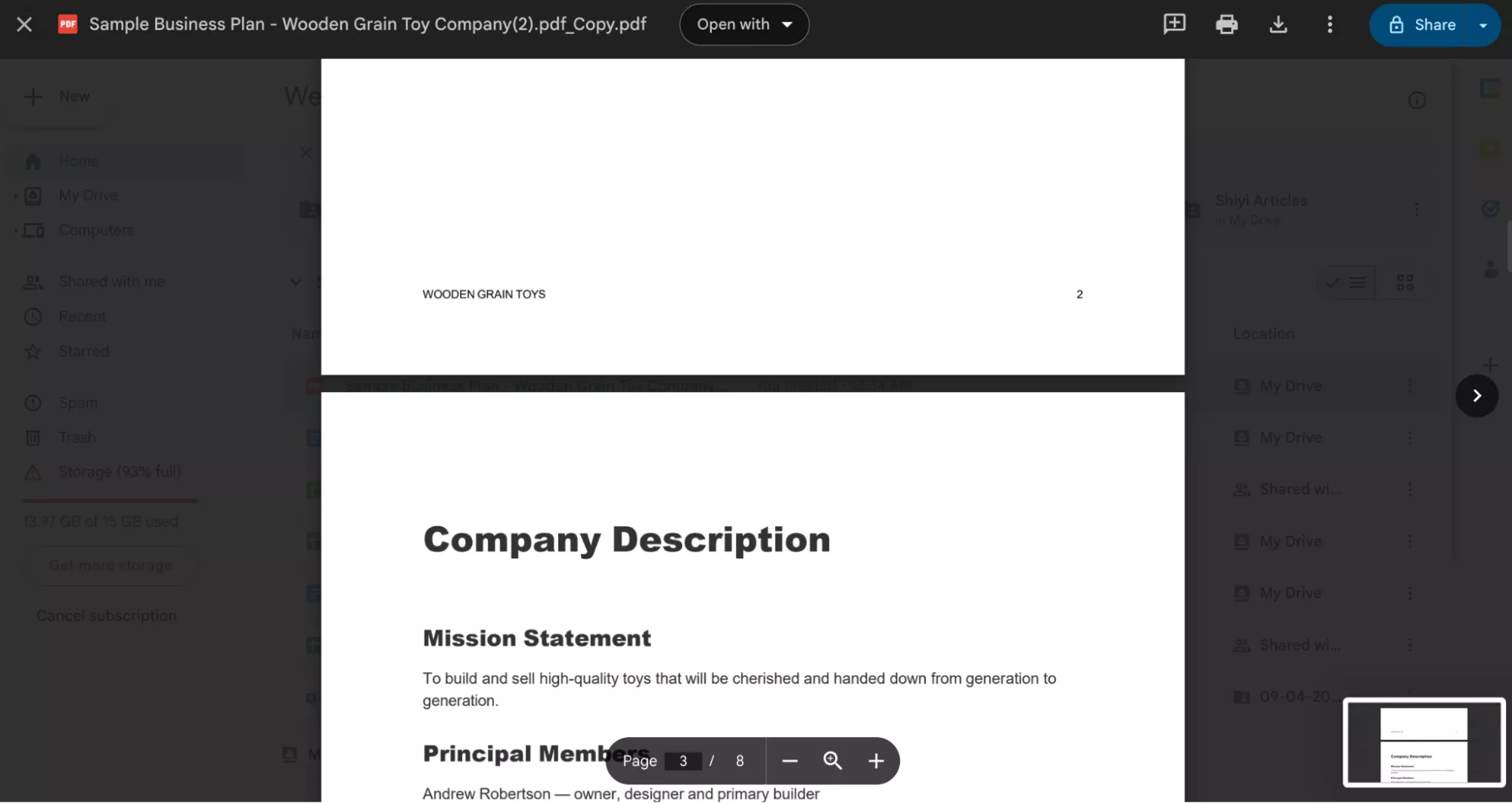 open pdf with google drive