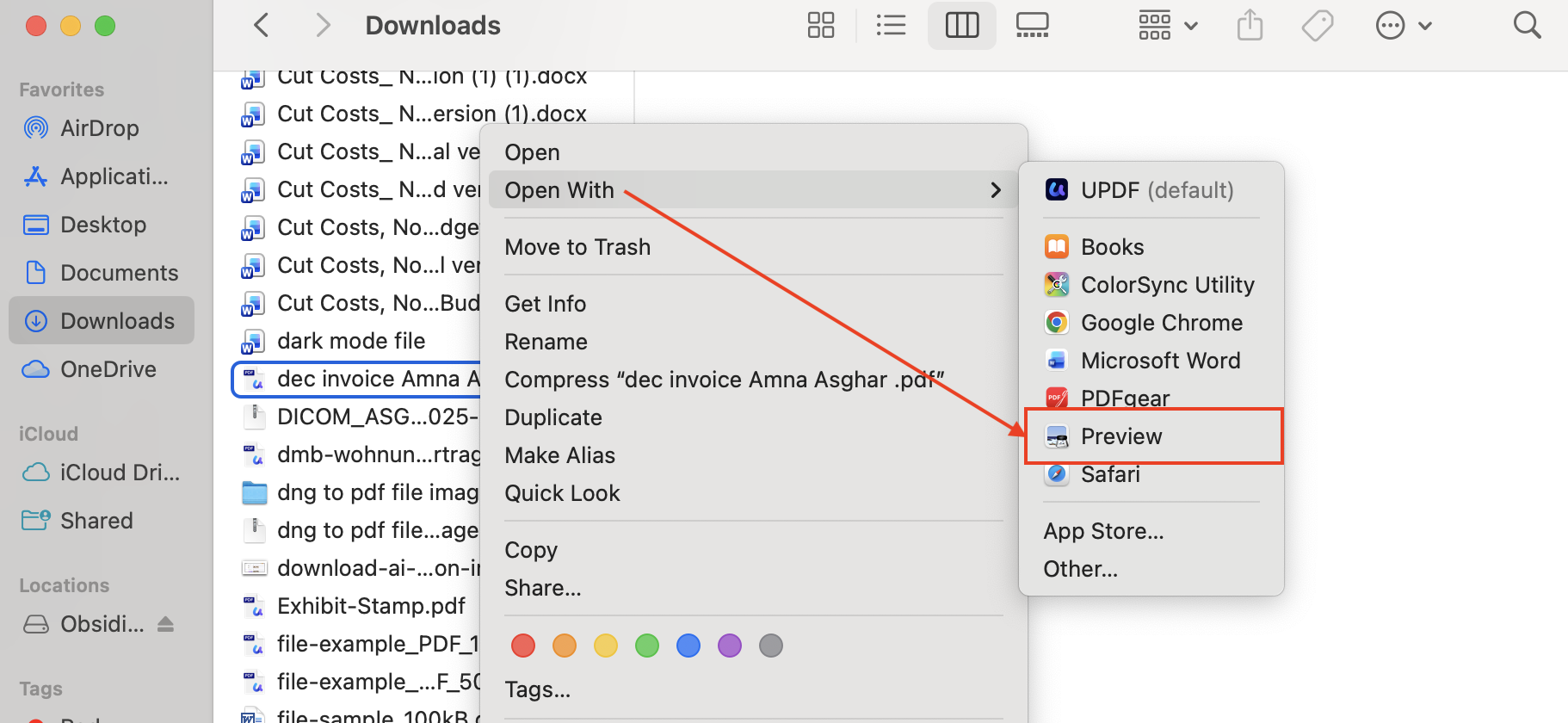 open pdf with mac preview