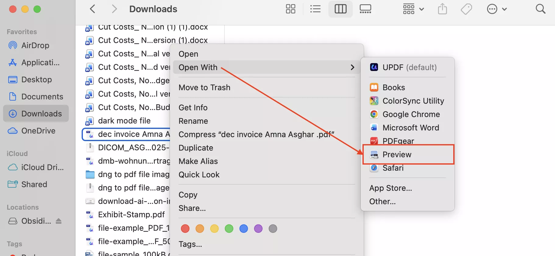 open pdf with mac preview