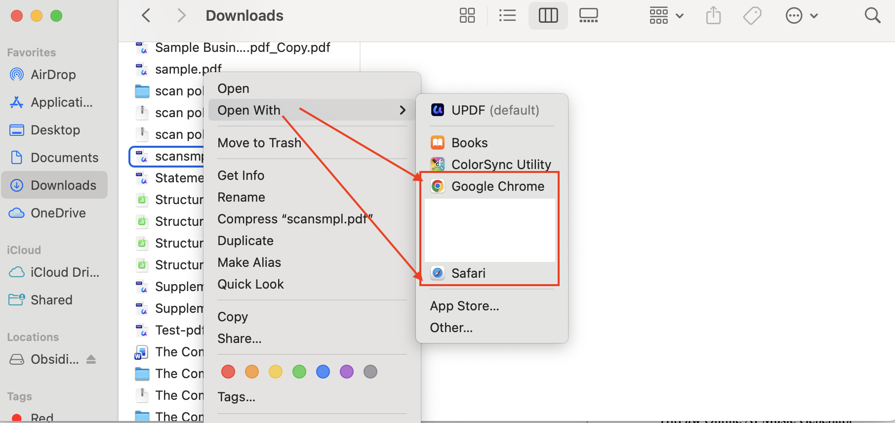 open pdf with web browsers