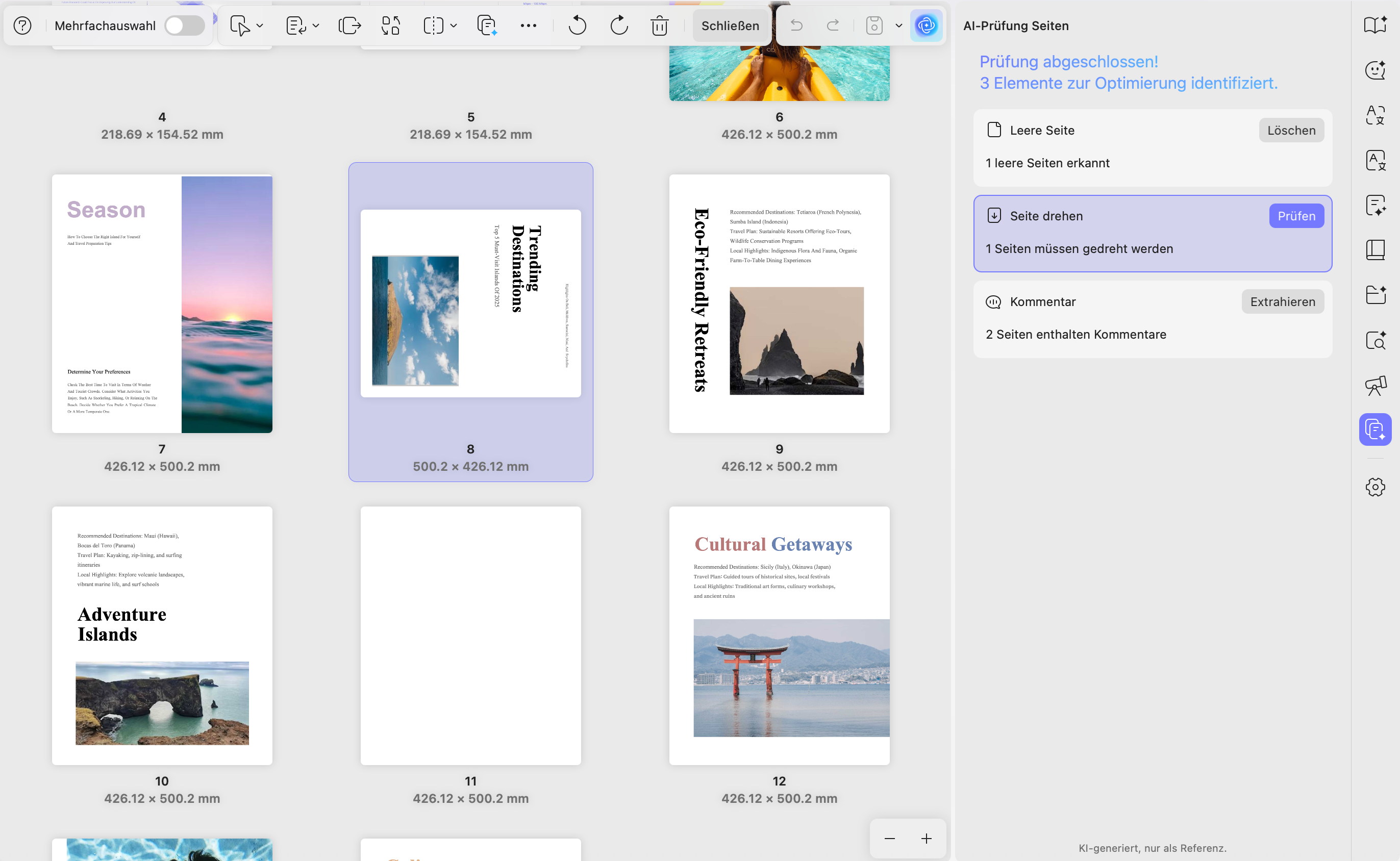 updf ai check and manage pages