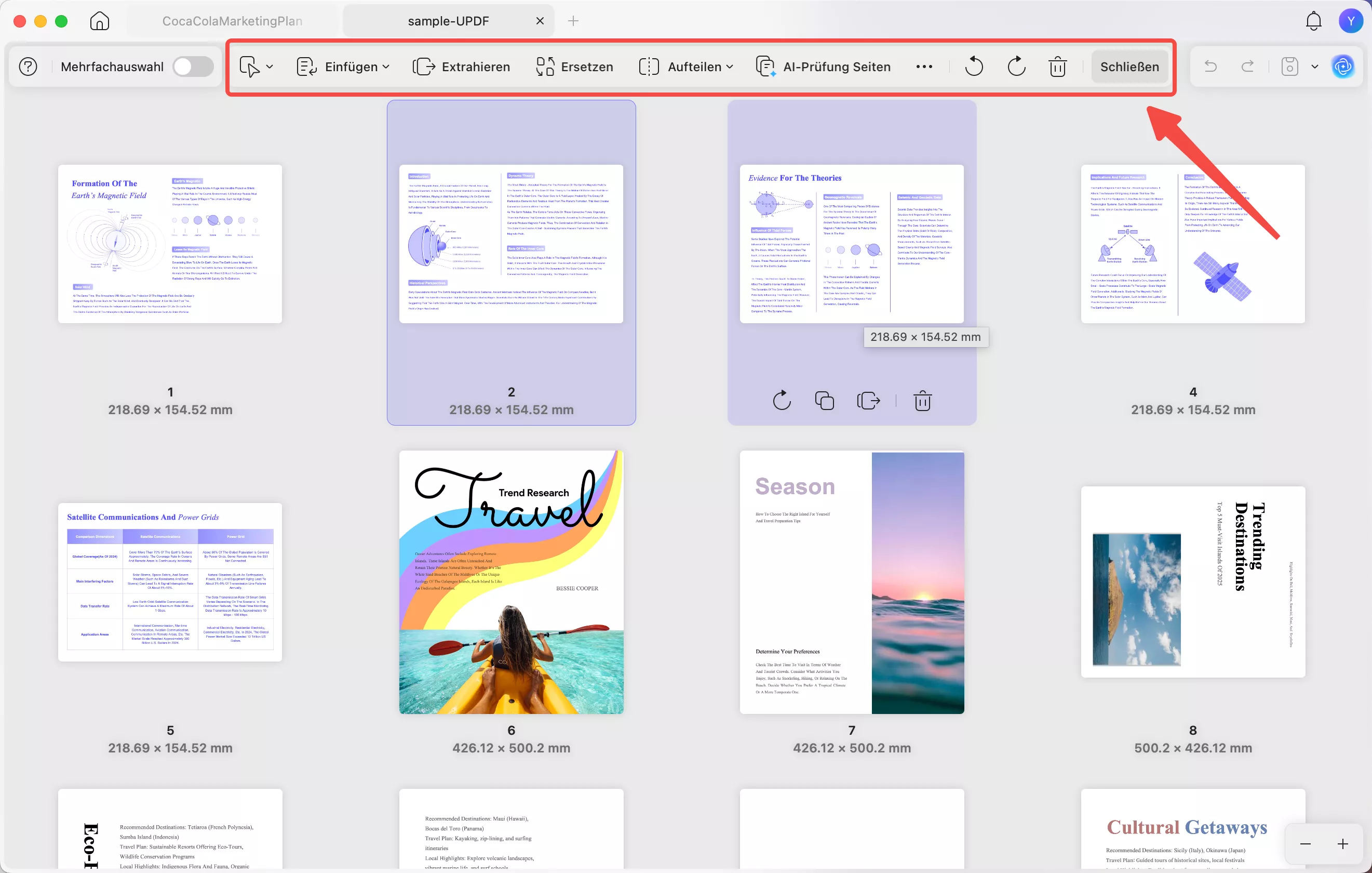 Seiten organisieren (UPDF)
