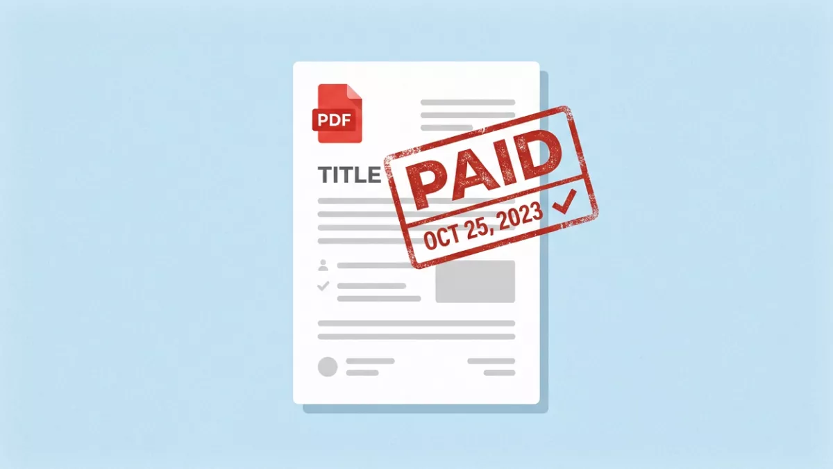 How to Create & Download Paid Stamp for PDF