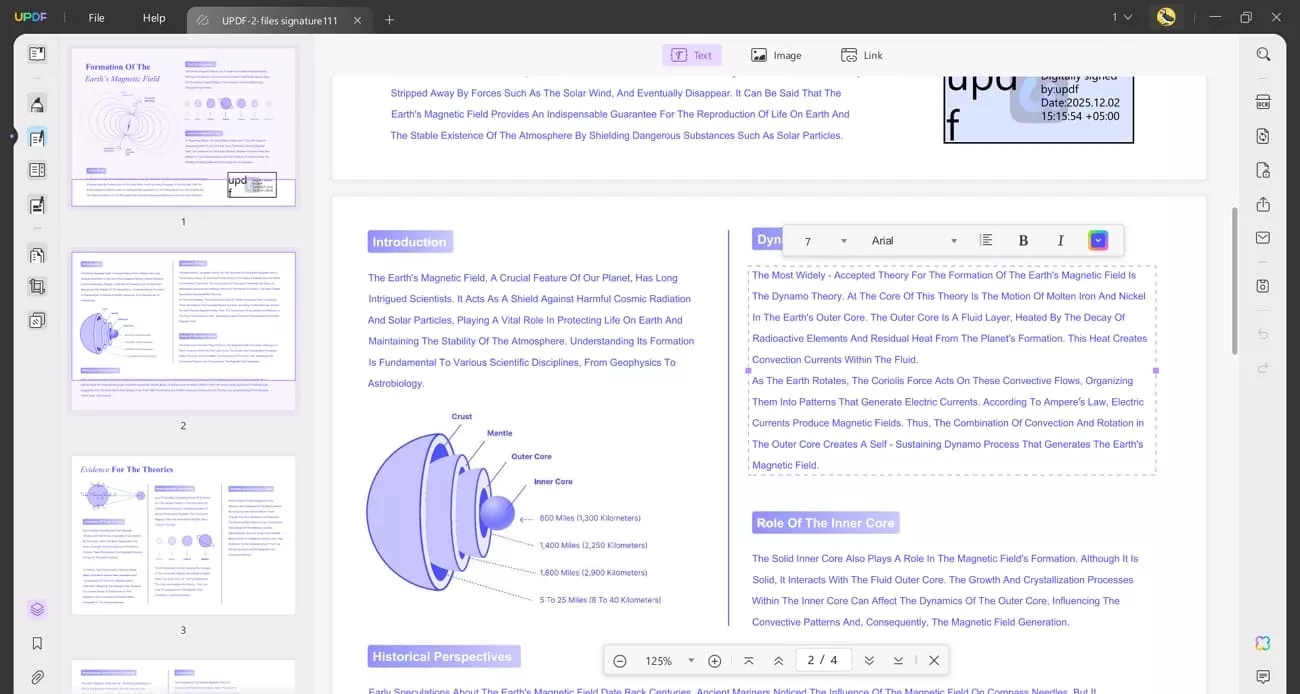 use updf 10 edit pef text