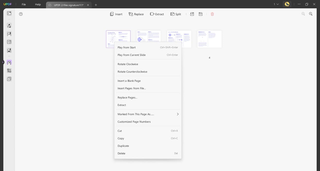  extract split pdf pages updf