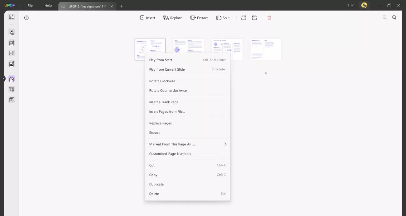  extract split pdf pages updf