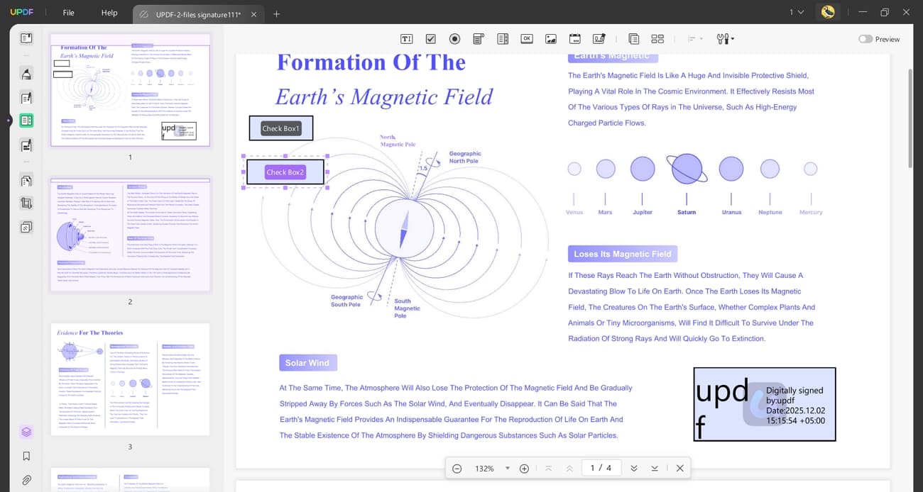 fillable form fields creation updf