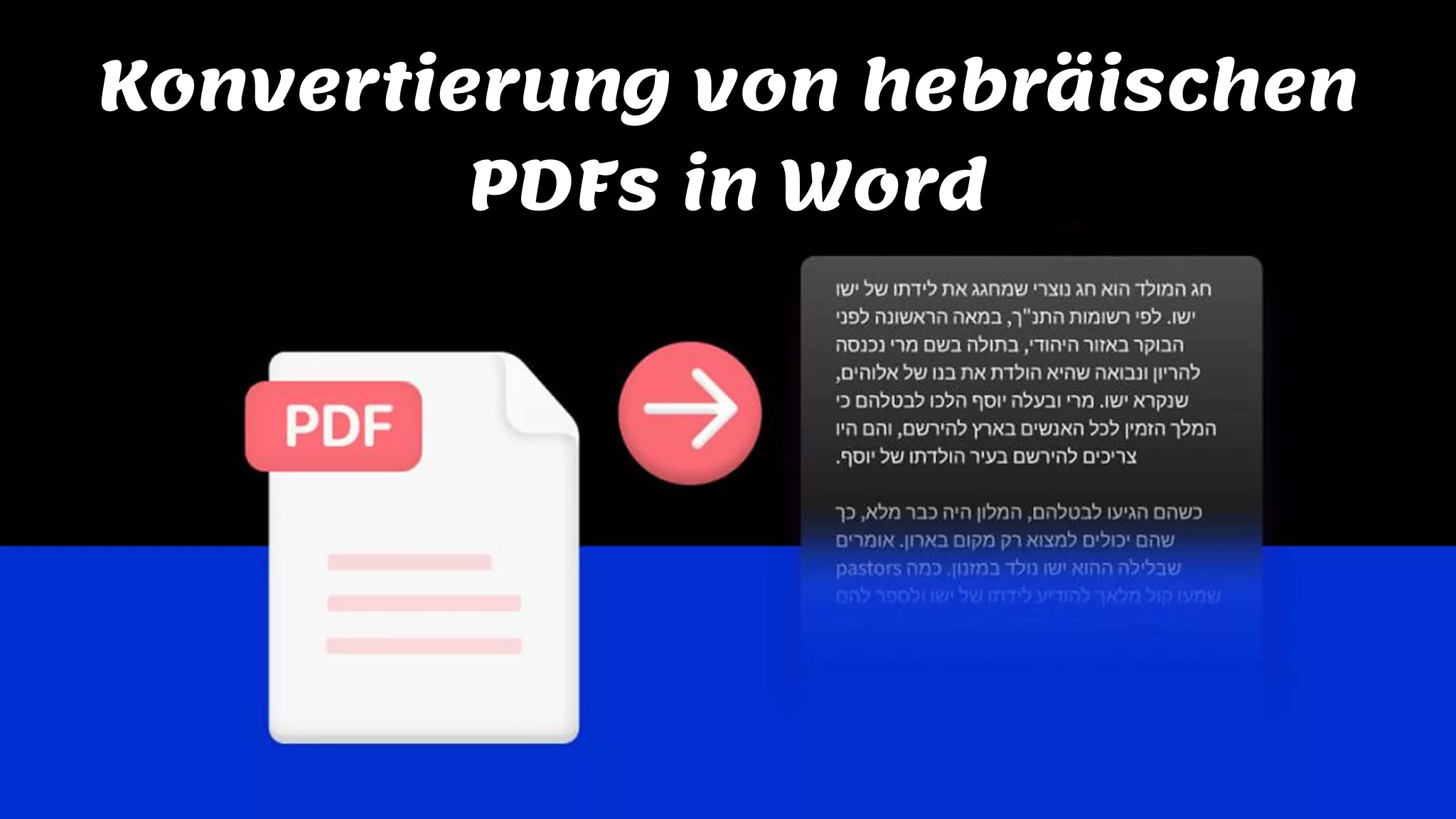 Eine präzise Methode zur Konvertierung von hebräischen PDFs in Word