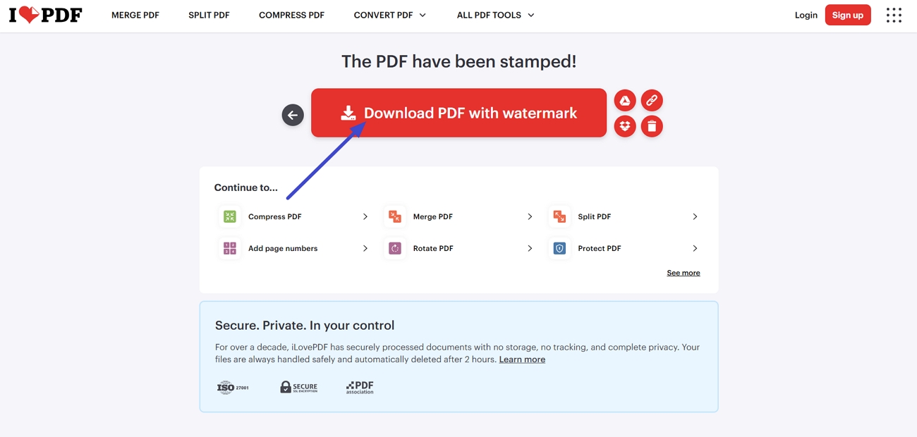 download final ilovepdf file