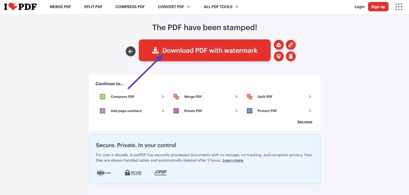 download final ilovepdf file