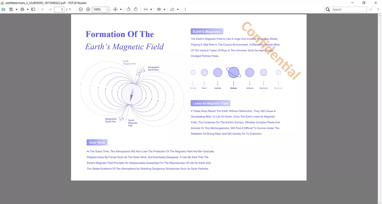 use pdf24 creator add watermarks pdf
