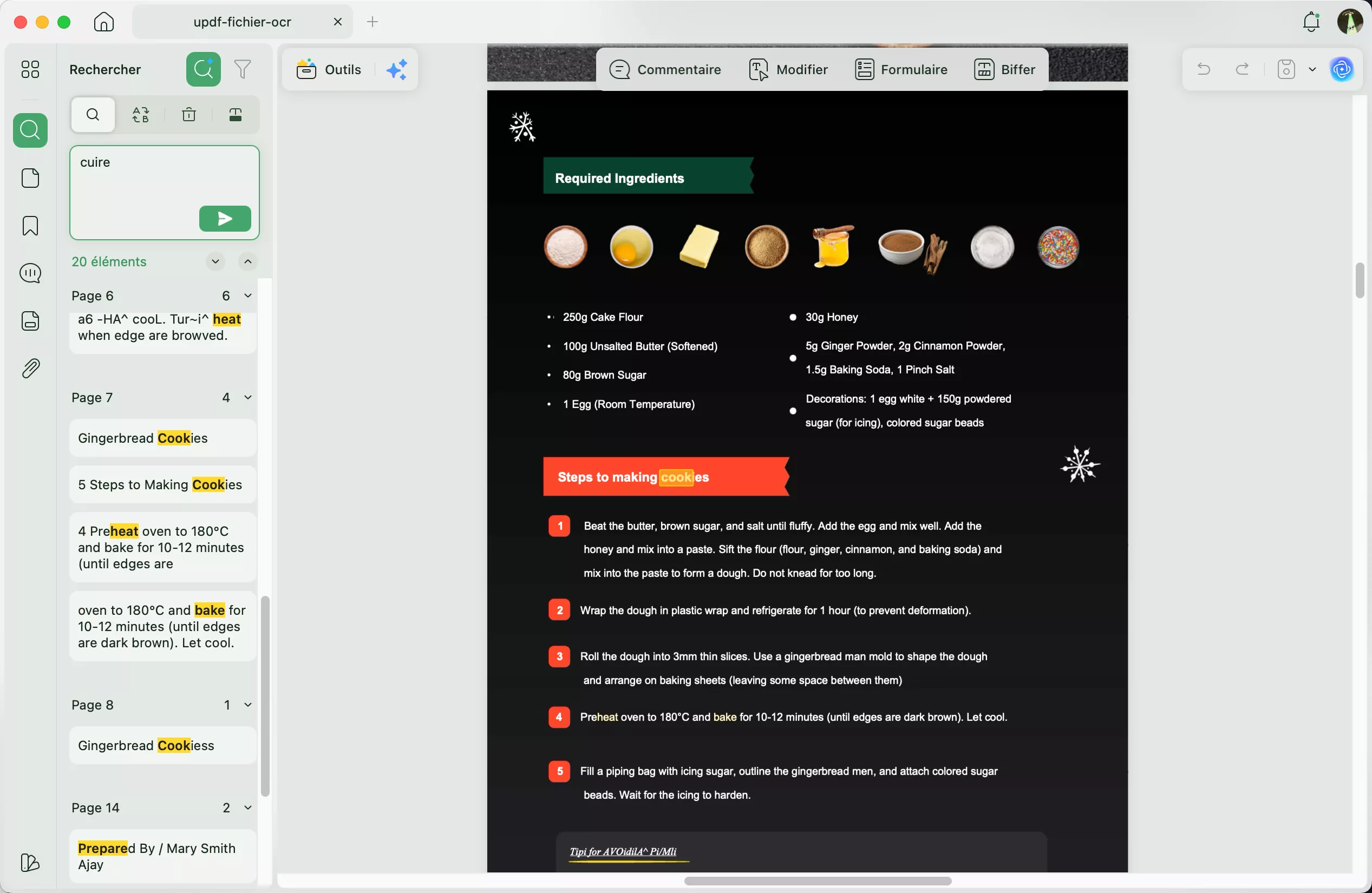 consulter les résultats de la recherche sémantique
