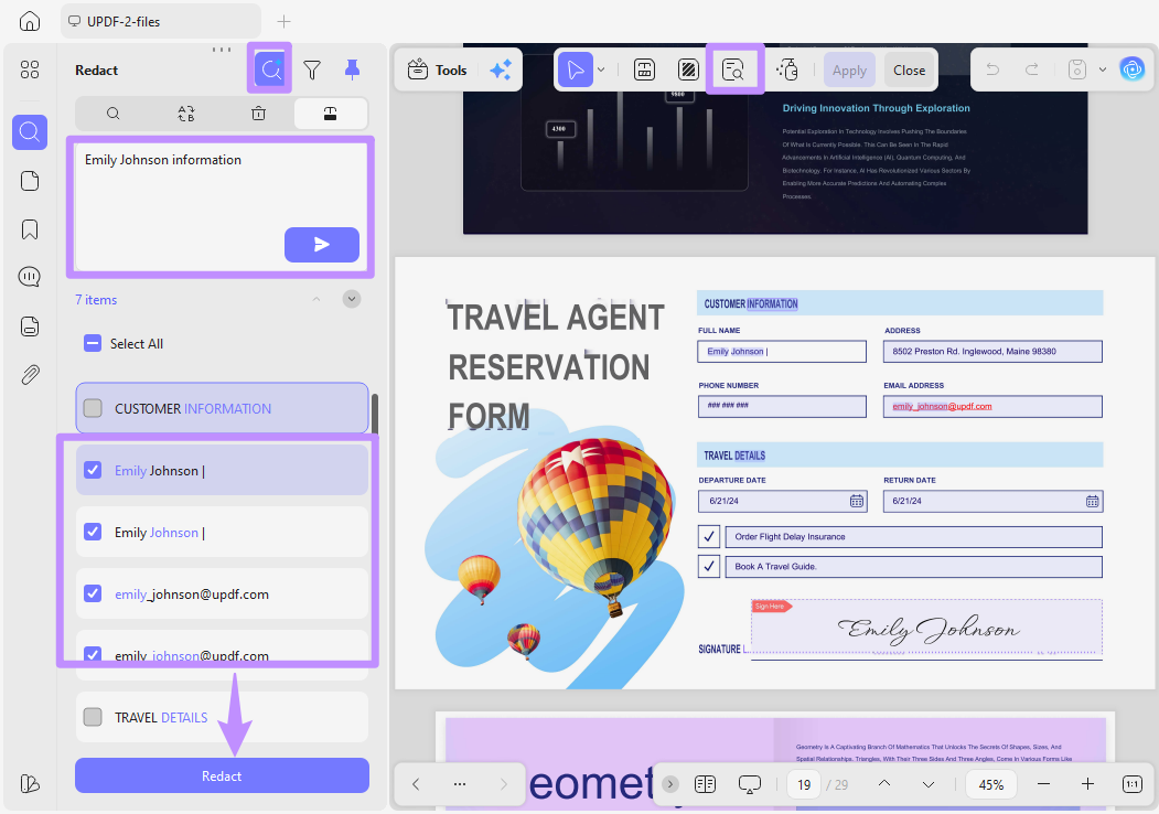 ai search and redact